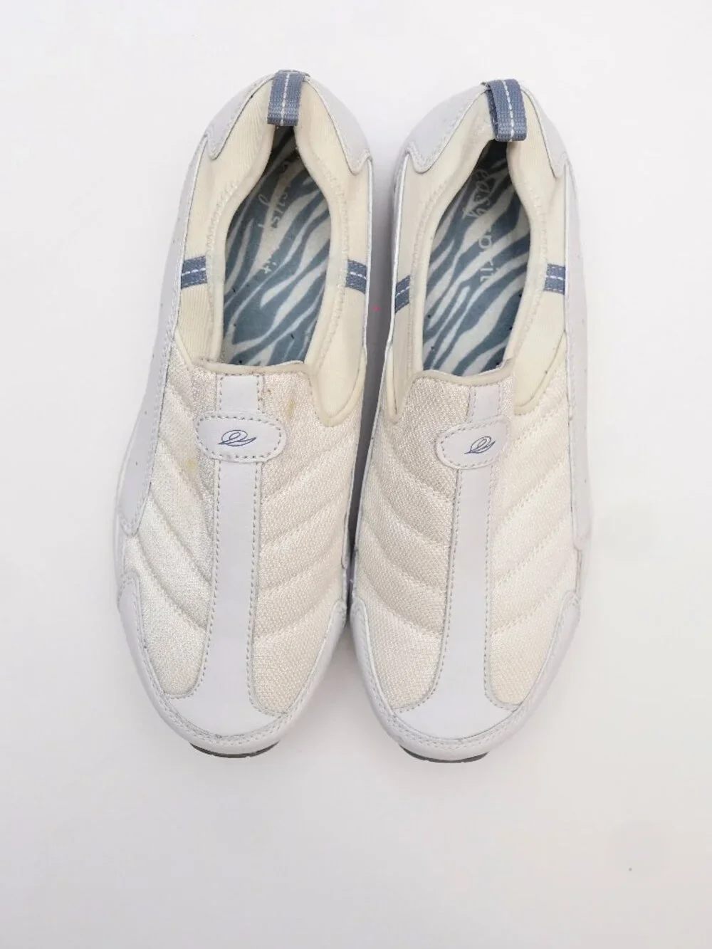 Easy Spirit women's slip-on sneakers, model, white color, size 10, lightweight.